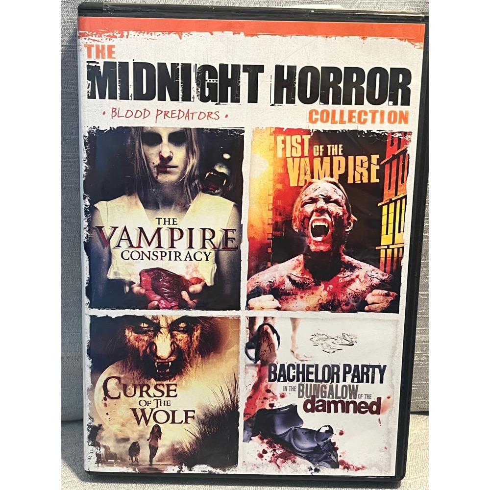 Midnight Horror Collection Blood Predators 4 Movie DVD Echo Bridge Vampire Wolf